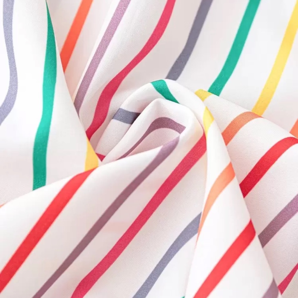 SHEIN Colorful Striped Ruffle Blouse - Picture 3 of 4